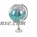 Decmode Contemporary 20 inch cyan marble and plastic globe, Cyan, Silver   566921272